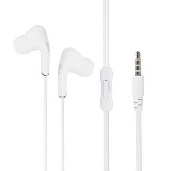 Бели кабелни слушалки с микрофон Игра за поставяне в ушите Мобилен телефон Компютър Запис на живо 3.5 интерфейс Macaron Headset