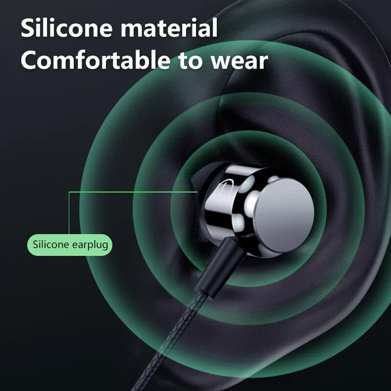 Magnētiskās sūkšanas vadu spēļu austiņas HiFi Bass Stereo L ligzda 3,5 mm Type-C Austiņas Mūzikas austiņas Tālrunim Datora mikrofona austiņas