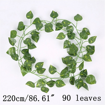 Zelena loza Umjetne biljke Kućni dekor Viseće lažno cvijeće Girlande Lišće Uradi sam za svatove Soba Ukras vrta Vanjski