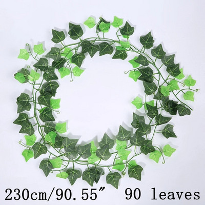 Zelena loza Umjetne biljke Kućni dekor Viseće lažno cvijeće Girlande Lišće Uradi sam za svatove Soba Ukras vrta Vanjski