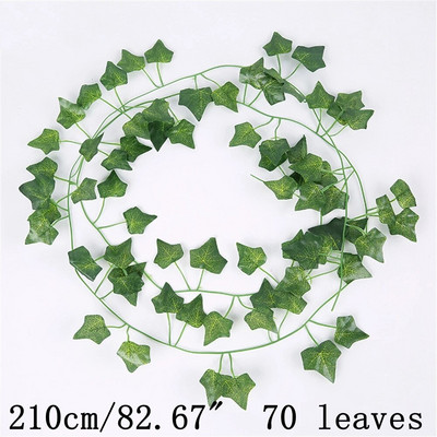 Zelena loza Umjetne biljke Kućni dekor Viseće lažno cvijeće Girlande Lišće Uradi sam za svatove Soba Ukras vrta Vanjski