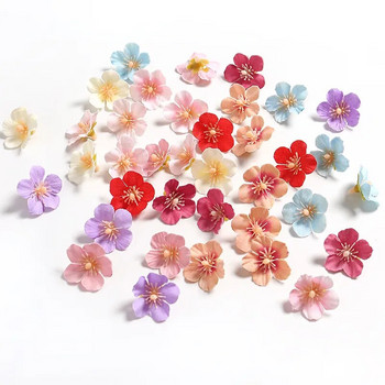 50τμχ 2,5cm Μίνι Μαργαρίτα Τεχνητά Λουλούδια Μεταξωτά Ψεύτικα Λουλούδια Κεφαλές για Στολισμός Γάμου Σπίτι DIY Αξεσουάρ στεφάνι νύφης