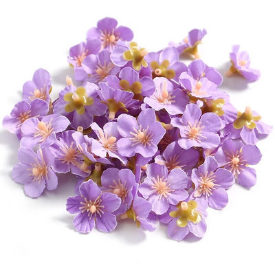 50 kom 2,5 cm Mini Daisy Umjetno cvijeće Svilene lažne cvjetne glave za kućnu dekoraciju vjenčanja DIY Dodaci za dekoraciju mladenkinog vijenca