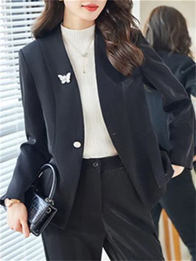 Yitimucengi elegantsed kaheosalised komplektid naiste 2023. aasta kostüümid, ühe nupuvajutusega, šikk bleiser, vabaaja pükskostüümid