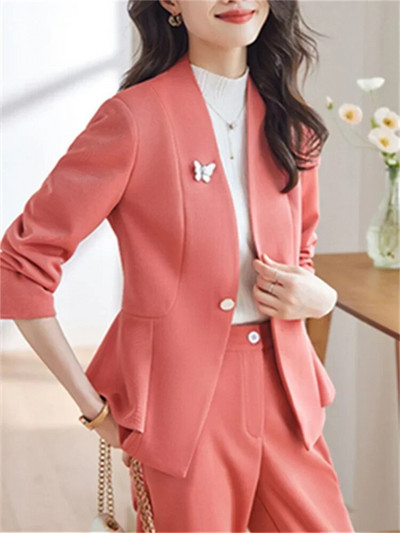 Yitimucengi elegantsed kaheosalised komplektid naiste 2023. aasta kostüümid, ühe nupuvajutusega, šikk bleiser, vabaaja pükskostüümid