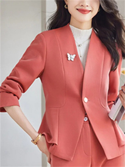 Yitimucengi elegantsed kaheosalised komplektid naiste 2023. aasta kostüümid, ühe nupuvajutusega, šikk bleiser, vabaaja pükskostüümid