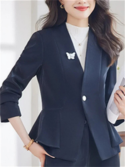 Yitimucengi elegantsed kaheosalised komplektid naiste 2023. aasta kostüümid, ühe nupuvajutusega, šikk bleiser, vabaaja pükskostüümid