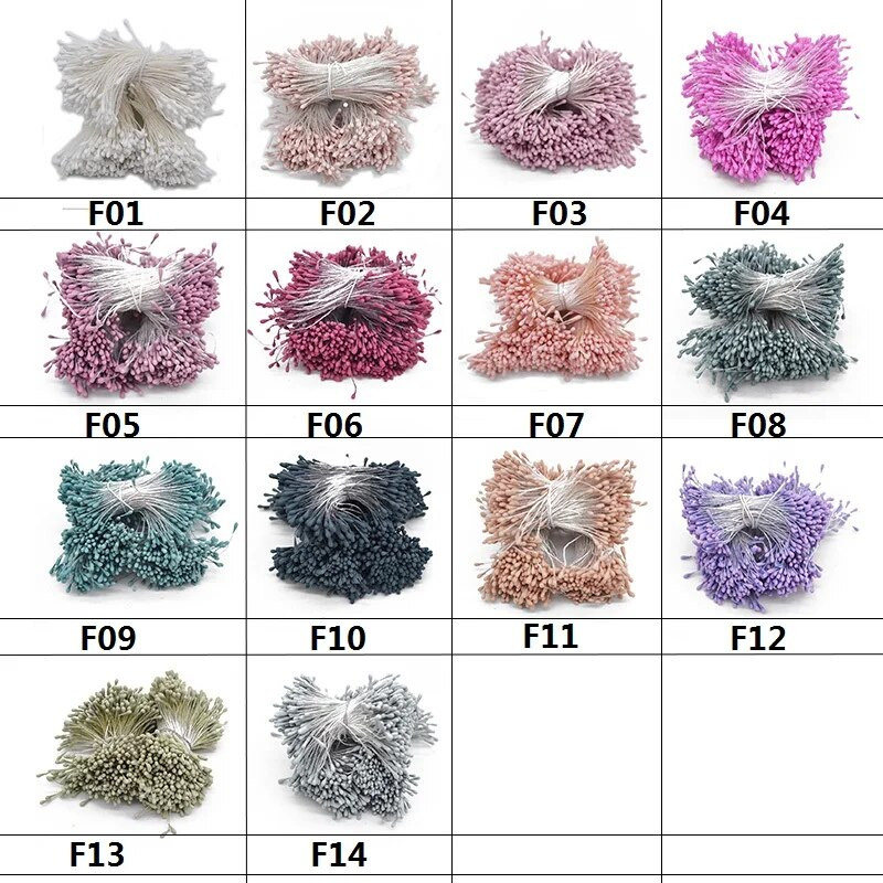 400/800/4000 komada 1,5 mm mini biserni cvijet, prašnik tučak s dvostrukim glavama, vjenčani ukrasi za dom. Uradi sam, zanati, spomenari, lažno cvijeće