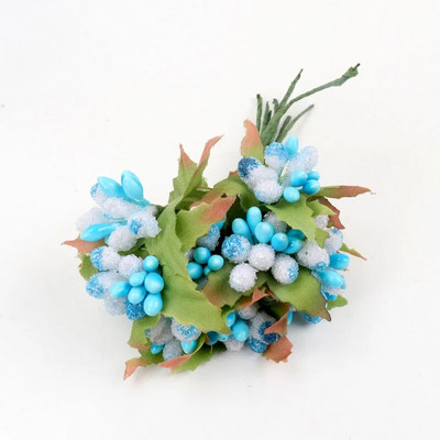 12 vnt perlų uogų dirbtinių kuokelių gėlė vestuvėms namų dekoravimui piestelė „pasidaryk pats“ vainikas „Scrapbooking Craft“ netikros gėlės