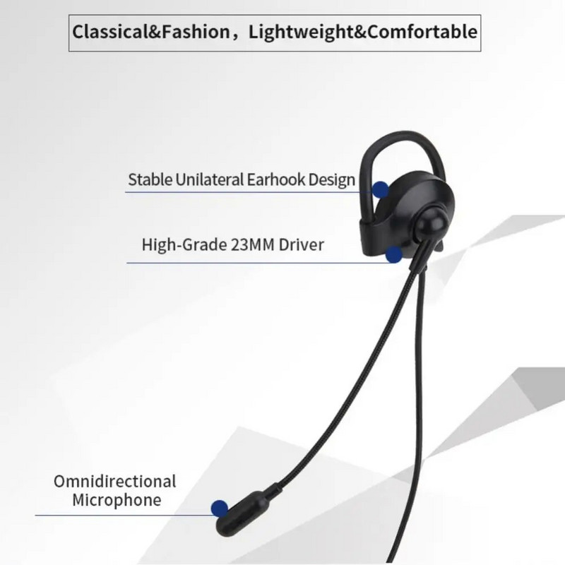 Slušalica za pozivni centar s mikrofonom Servisna slušalica za bežični telefon Žičana telefonska slušalica 3,5 mm slušalica za centar/promet/računalo