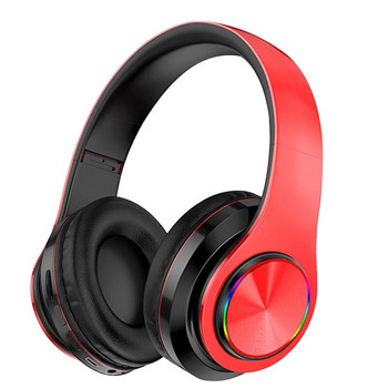 Bluetooth-съвместими 5.0 слушалки Безжични сгъваеми музикални слушалки Поддръжка на SD карта, компютър за игри Светещи спортни слушалки