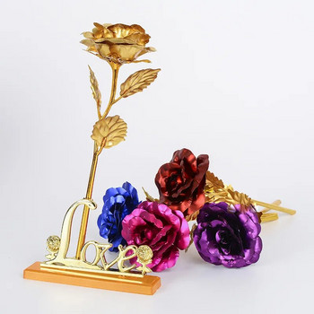 Eternal Rose Colorful Galaxy Artificial Flowers 24K Gold Foil Flower Love Base Flare κουτί για δώρο φίλης για την ημέρα του Αγίου Βαλεντίνου