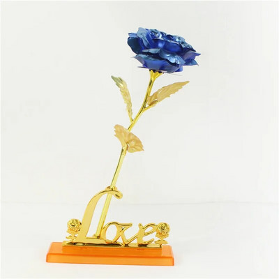 Igavese roosi värvilised galaktika kunstlilled, 24K kuldsed fooliumililled, armastuse aluskarbik sõbrapäeva kingituseks