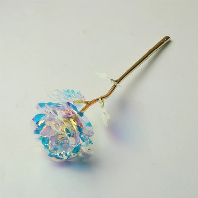 Igavese roosi värvilised galaktika kunstlilled, 24K kuldsed fooliumililled, armastuse aluskarbik sõbrapäeva kingituseks