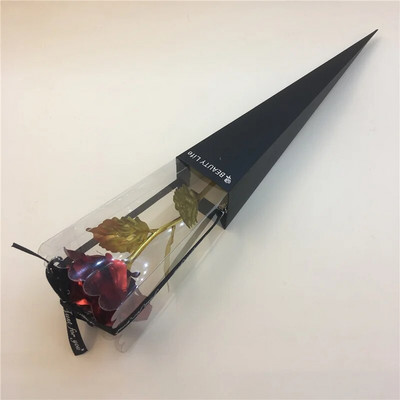 Igavese roosi värvilised galaktika kunstlilled, 24K kuldsed fooliumililled, armastuse aluskarbik sõbrapäeva kingituseks