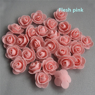 Lot 500Pcs Promjer 3cm Ruža od pjene Umjetno cvijeće Kutija za darove Diy Vjenčanje Božićni kućni dekor umjetnički materijali