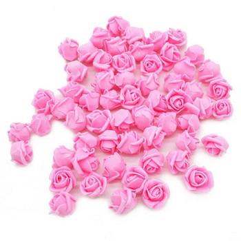 50/100/200Pcs 2cm Mini Foam Rose For Bear Artificial Flower Heads DIY Craft Gifts Box Wedding Party Διακοσμητικό στεφάνι Διακόσμηση σπιτιού