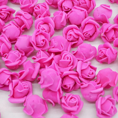 50/100/200 buc 2 cm mini trandafir din spumă pentru urs capete de flori artificiale cutie de cadouri artizanală pentru nuntă coroană decorativă decor acasă