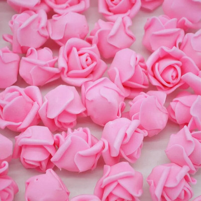 50/100/200 buc 2 cm mini trandafir din spumă pentru urs capete de flori artificiale cutie de cadouri artizanală pentru nuntă coroană decorativă decor acasă
