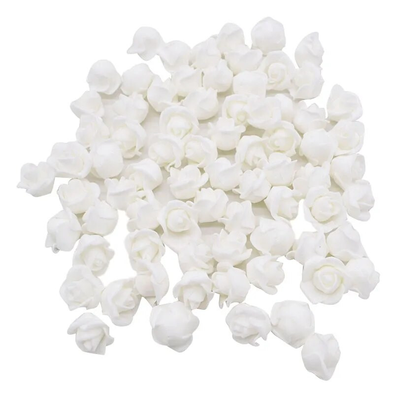 50/100/200 buc 2 cm mini trandafir din spumă pentru urs capete de flori artificiale cutie de cadouri artizanală pentru nuntă coroană decorativă decor acasă