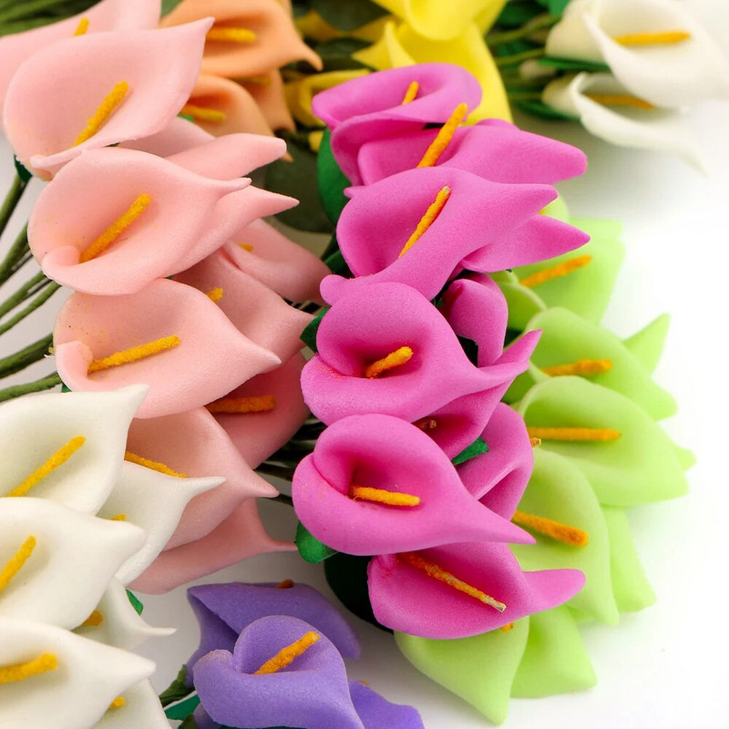Mini umjetno cvijeće PE pjena Lažni cvijet za uređenje doma Party Dekoracija vjenčanja DIY Craft Girlland Spomenar Poklon pribor