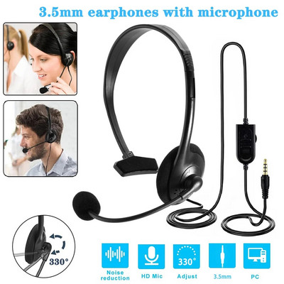 Call Center Wired Headset With Microphone Telephone Operator Headphone Noise Canceling for PC Computer Laptop Mobile Phones