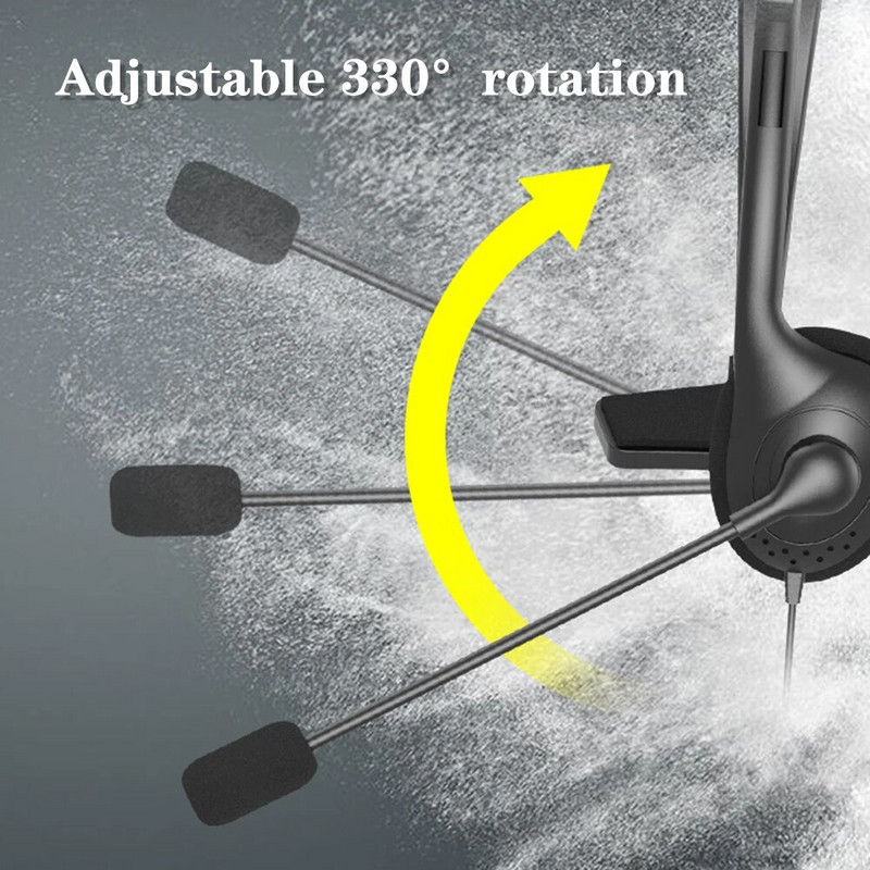 Žičane slušalice s mikrofonom za pozivni centar Telefonski operater Slušalice za poništavanje buke za osobno računalo Prijenosno računalo Mobilni telefon