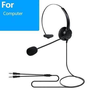 XD018 skambučių centro laisvų rankų įranga su mikrofono aptarnavimo ausinėmis Telefonu laidine telefono ausine ištraukiama galvos juosta Eismo kompiuteris