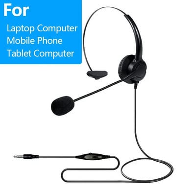 XD018 skambučių centro laisvų rankų įranga su mikrofono aptarnavimo ausinėmis Telefonu laidine telefono ausine ištraukiama galvos juosta Eismo kompiuteris
