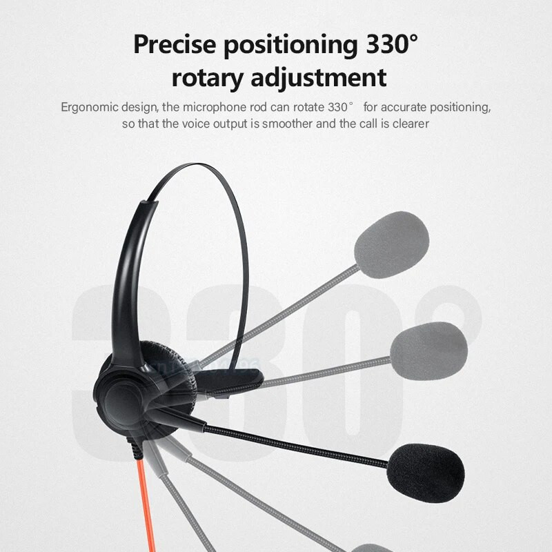 XD018 skambučių centro laisvų rankų įranga su mikrofono aptarnavimo ausinėmis Telefonu laidine telefono ausine ištraukiama galvos juosta Eismo kompiuteris