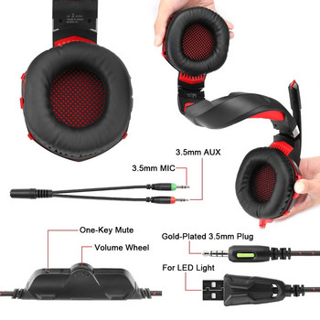 Black Cat Ears Кабелна слушалка Gamer PC Компютър Стерео Бас Момичета Слушалки с микрофон За Mac Лаптоп Window 7-10 таблет