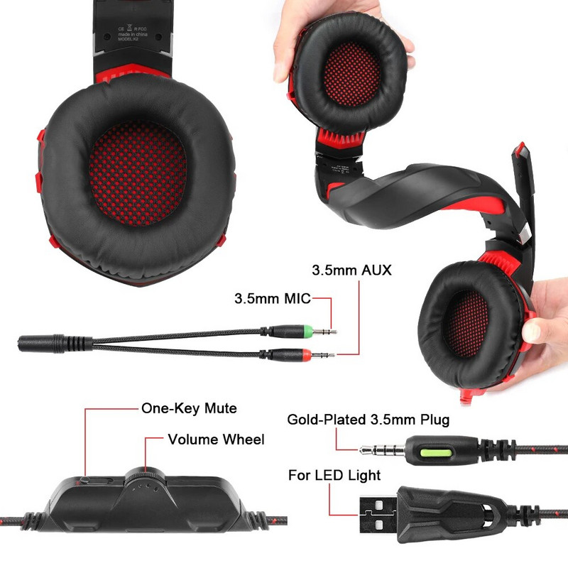 Black Cat Ears Vezetékes headset Gamer PC Számítógép Sztereó Basszus Lányok Fejhallgató Mikrofonnal Mac Laptop Window 7-10 tablethez