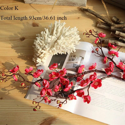 Šljiva Trešnjini cvjetovi Umjetno svileno cvijeće Flores Sakura grane drveća Kućni stol Dnevni boravak Dekor DIY Dekoracija vjenčanja