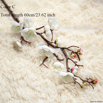 Šljiva Trešnjini cvjetovi Umjetno svileno cvijeće Flores Sakura grane drveća Kućni stol Dnevni boravak Dekor DIY Dekoracija vjenčanja