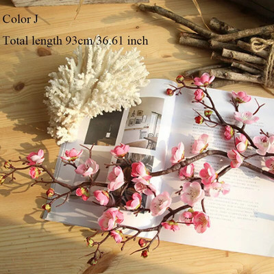 Šljiva Trešnjini cvjetovi Umjetno svileno cvijeće Flores Sakura grane drveća Kućni stol Dnevni boravak Dekor DIY Dekoracija vjenčanja