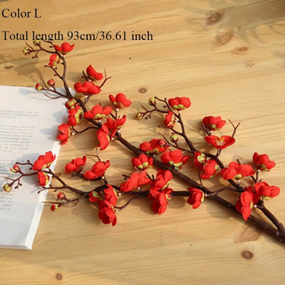 Šljiva Trešnjini cvjetovi Umjetno svileno cvijeće Flores Sakura grane drveća Kućni stol Dnevni boravak Dekor DIY Dekoracija vjenčanja