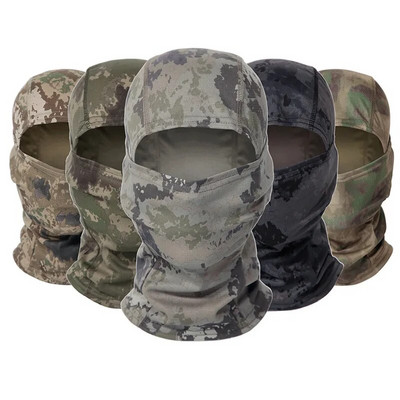 Multicam medžioklinė kepurė karinė kamufliažas balaklava taktinė kepurė Airsoft CS War Battle viso veido kaukė skara armijos šalmo įdėklas