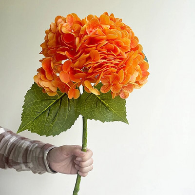 Plavo umjetno cvijeće hortenzije Pravi dodir Grane zelene umjetne hortenzije Dekoracija Vjenčani buket Cvjetni aranžman