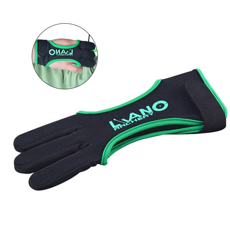 Reguliuojamos šaudymo iš lanko 3 pirštų apsaugos pirštinės, skirtos „Recurve“ / „American Bow Outdoor Shot“, elastinės pirštų apsauginės pirštinės, rankų apsauga