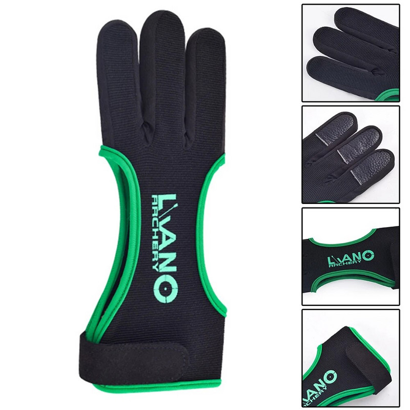 Reguliuojamos šaudymo iš lanko 3 pirštų apsaugos pirštinės, skirtos „Recurve“ / „American Bow Outdoor Shot“, elastinės pirštų apsauginės pirštinės, rankų apsauga