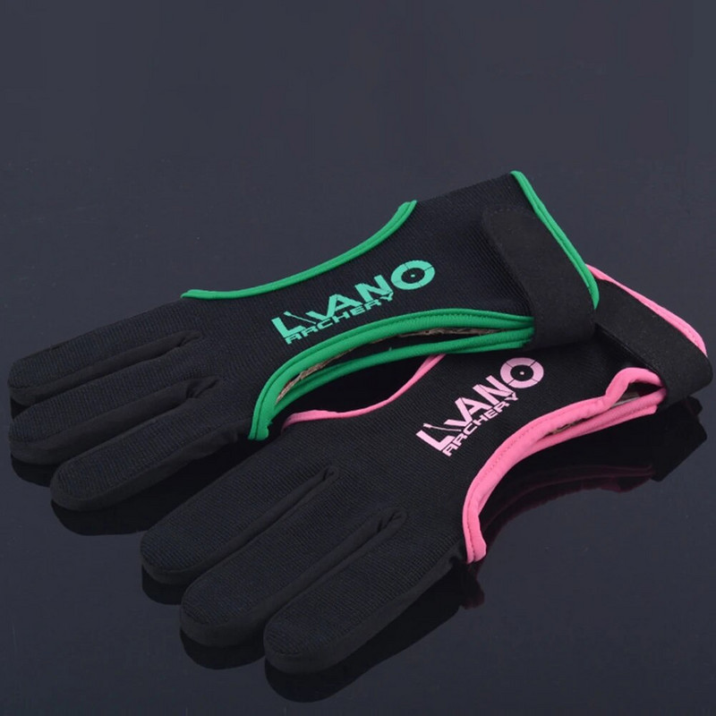 Reguliuojamos šaudymo iš lanko 3 pirštų apsaugos pirštinės, skirtos „Recurve“ / „American Bow Outdoor Shot“, elastinės pirštų apsauginės pirštinės, rankų apsauga