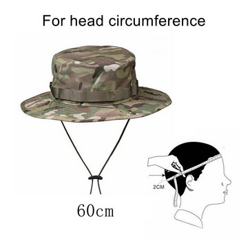 Military Tactical Cap Men Camouflage Boonie Hat Sun Protector Paintball εξωτερικού χώρου Airsoft Army Training Ψάρεμα Κυνήγι Καπέλο πεζοπορίας