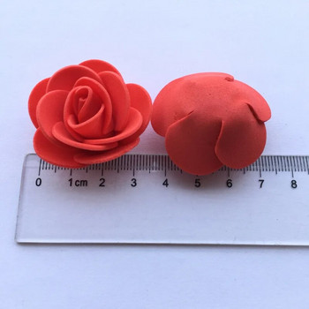25-250 τεμ. Τεχνητό κεφαλές τριαντάφυλλου αφρός 3,5 εκ. Τεχνητά λουλούδια για ροζ αρκουδάκι Δώρο βαλεντίνων Διακοσμήσεις λουλουδιών γάμου