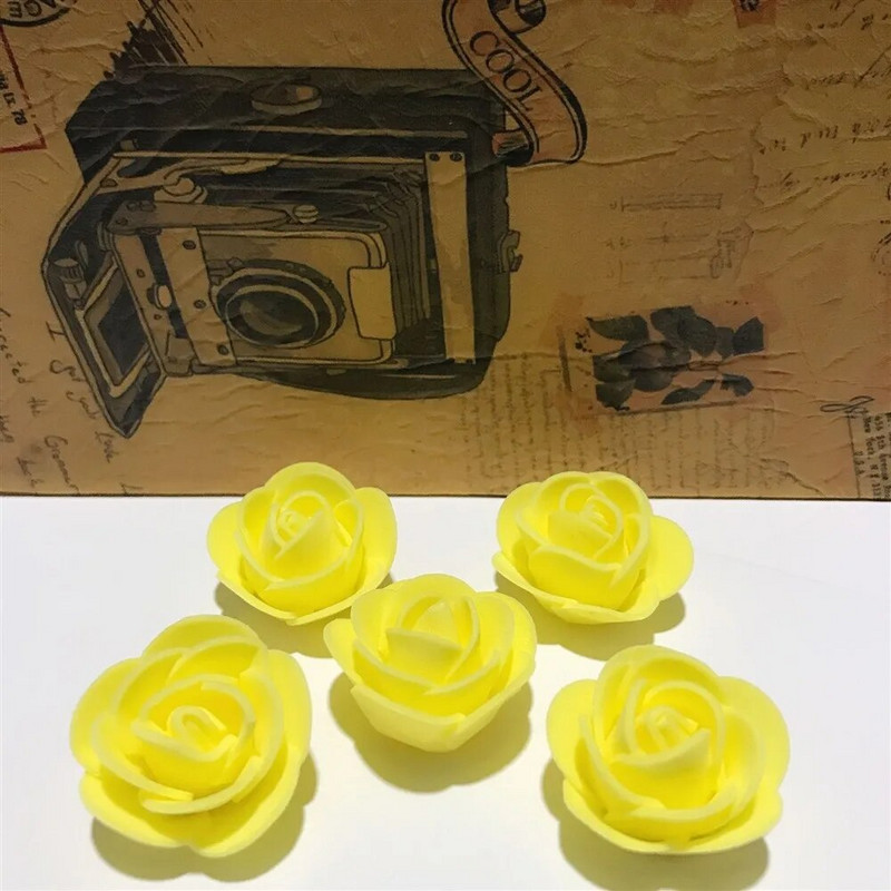 25-250 kom. Umjetne glavice ruža od pjene 3,5 cm Umjetno cvijeće za medvjedić ruže Poklon za Valentinovo Svadbena zabava Cvjetni ukrasi