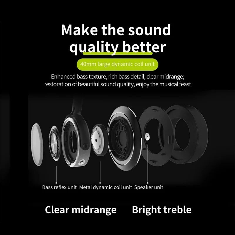 ZEALOT B28 vezeték nélküli Bluetooth fejhallgató összecsukható basszus vezeték nélküli fejhallgató mikrofonnal számítógéphez, telefonok támogatása TF kártya