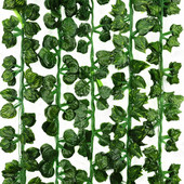 2M 5 Stil Umjetne biljke Zeleno lišće Bršljan Vinova loza Viseće lišće Biljno zelenilo Dekoracija Party Kućni vrt Vjenčanje Zidni dekor