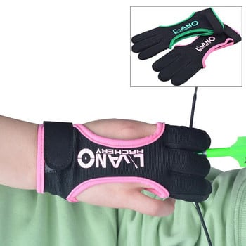 1 τεμ. Archery Three-Finger Gloves Recurve Bow Προπόνηση σκοποβολής για ενήλικες για παιδιά