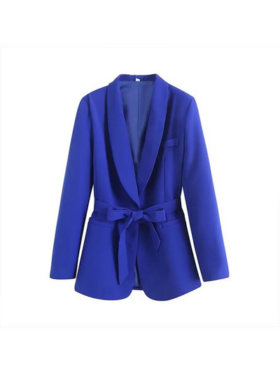 Ljetno odijelo 2023. Žensko odijelo za Europu i Sjedinjene Države, ležerne hlače širokih nogavica s remenom, dvodijelni sako s jednim gumbom