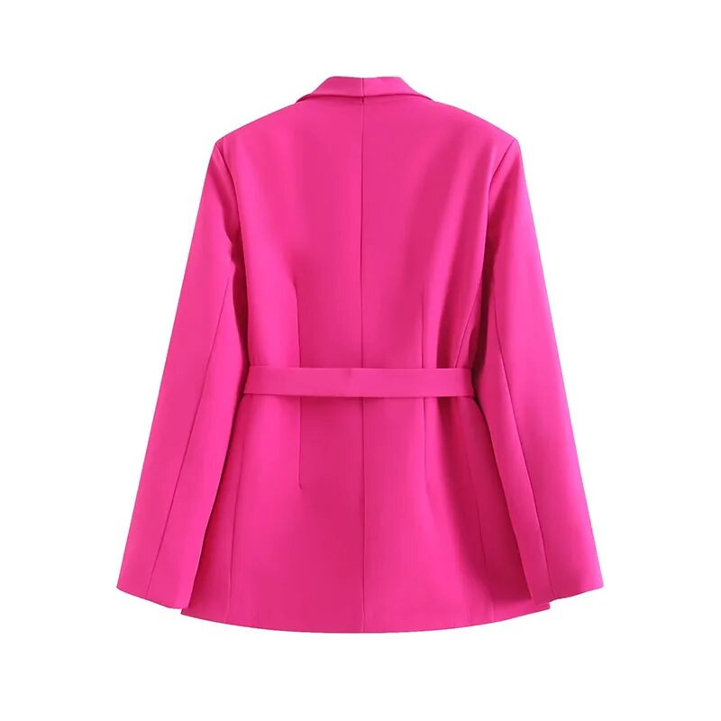 Ljetno odijelo 2023. Žensko odijelo za Europu i Sjedinjene Države, ležerne hlače širokih nogavica s remenom, dvodijelni sako s jednim gumbom