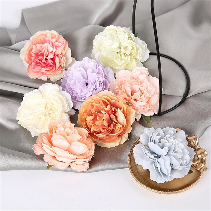 Ανθισμένα Τεχνητά Λουλούδια Παιώνια Μεταξωτές Παιώνιες Λουλούδια για Γάμο Φόντο Γάμου Λουλούδι Διακοσμήσεις τούρτας γενεθλίων Ψεύτικα λουλούδια